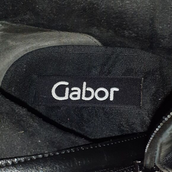 Gabor Astoria Knee High Leather Buckle Boots Black - Picture 12 of 12